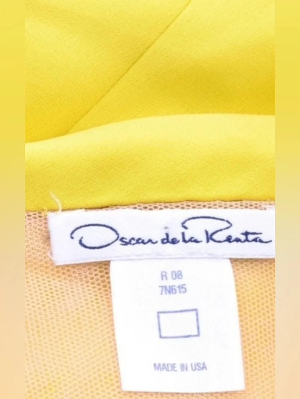 ●$5,000 OSCAR DE LA RENTA CHARTREUSE SILK GREECE YELLOW RUNWAY GOWN US 8